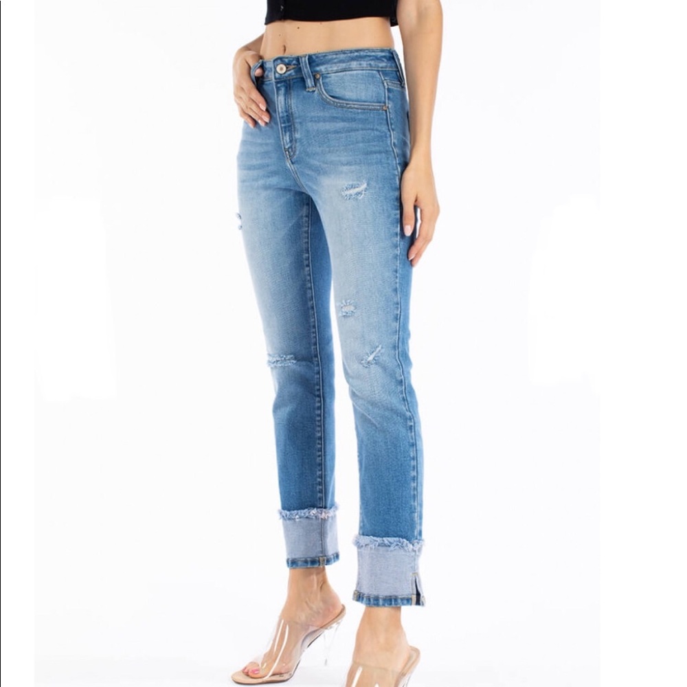 KANCAN Light Washed Distressed Jeans - Picture 3 of 5